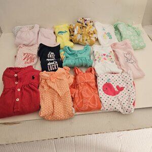 15-Piece Baby Girl Cotton Clothing Bundle (Size3-9M)